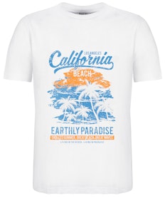 Bigdude California Print T-Shirt White Tall
